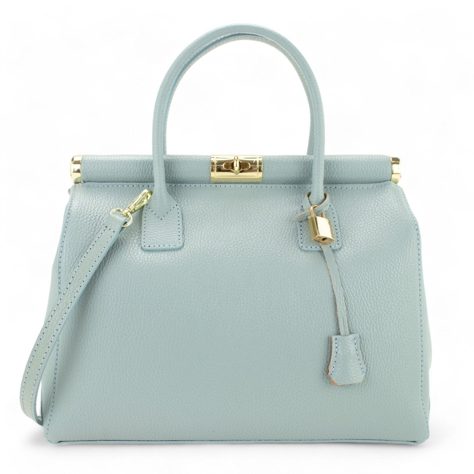 Bolso de Piel Pregato Eterea Azul marino