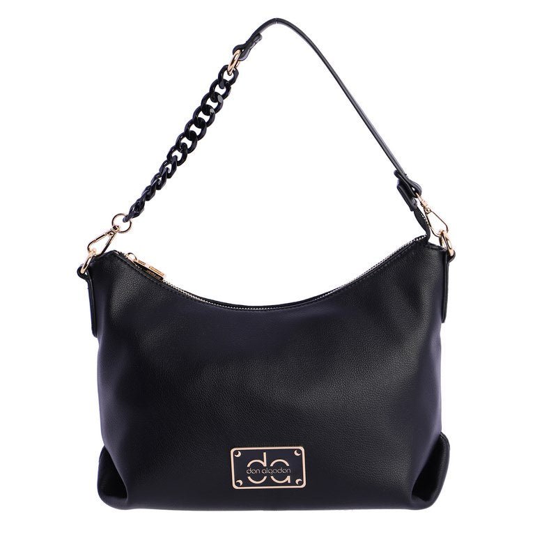 Bolso negro don algodon sale