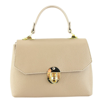 Bolso en Piel Pregato Carezza Taupe