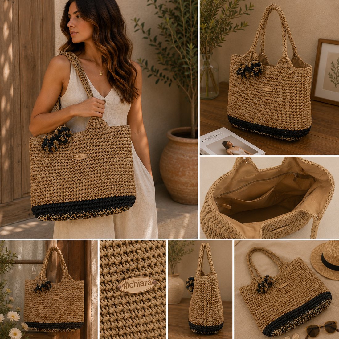 Bolso shopper Alchiara Selene Natural