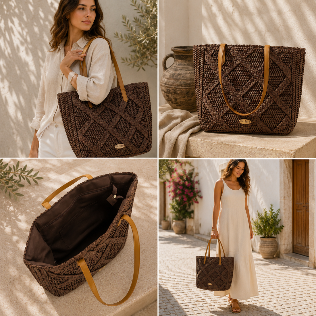 Bolso shopper Alchiara Cyrene Chocolate