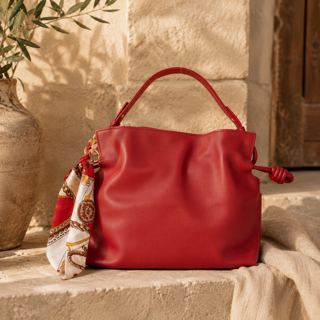 Bolso bandolera Pregato Lucca Rojo