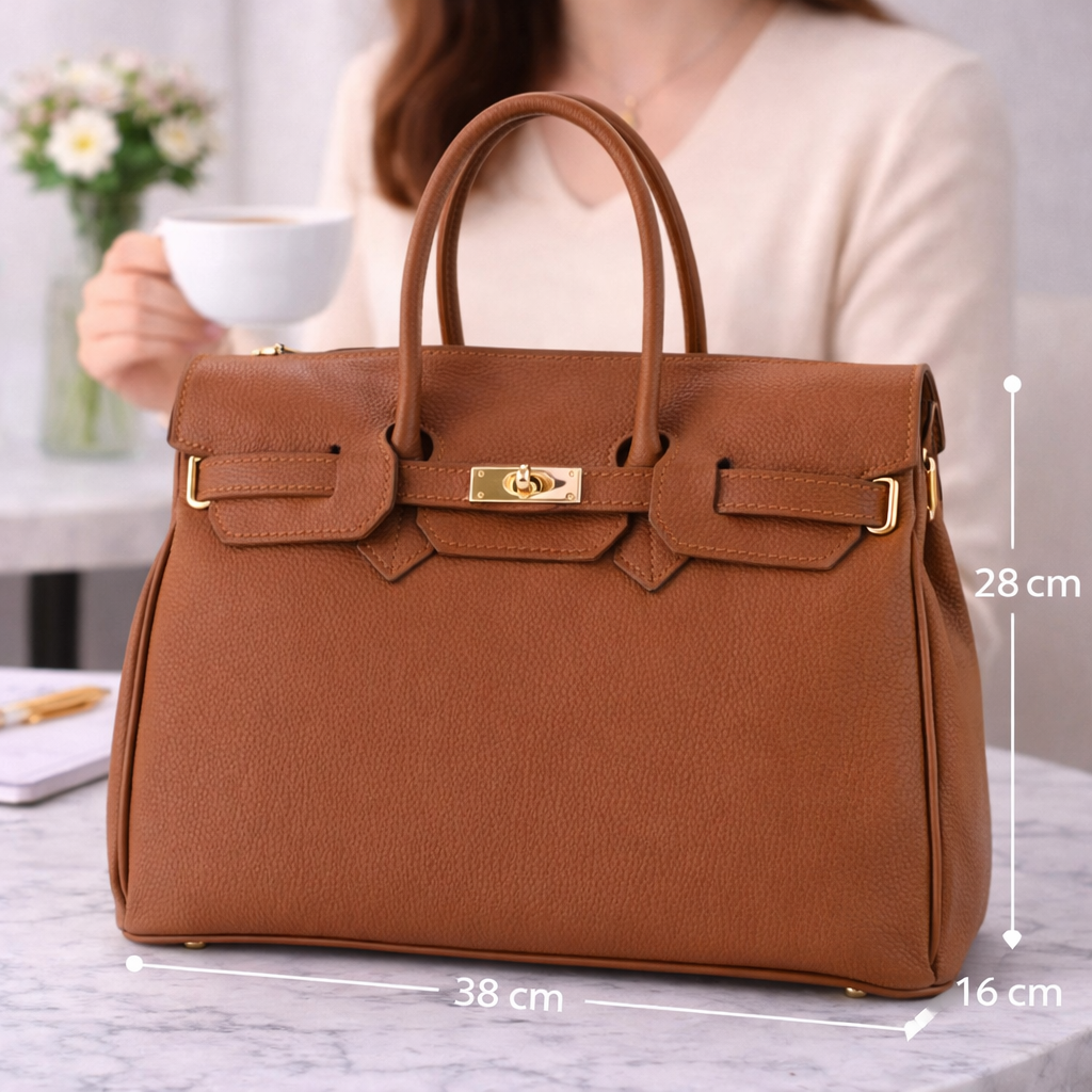 Bolso de Piel Pregato Juliette Marrón - KimondoShop