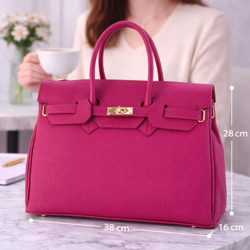 Bolso de Piel Pregato Juliette Fucsia