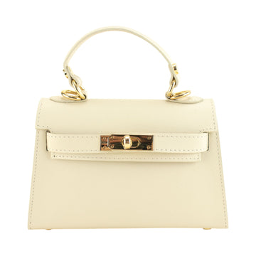 Bolso en Piel Pregato mini Latenza Beige