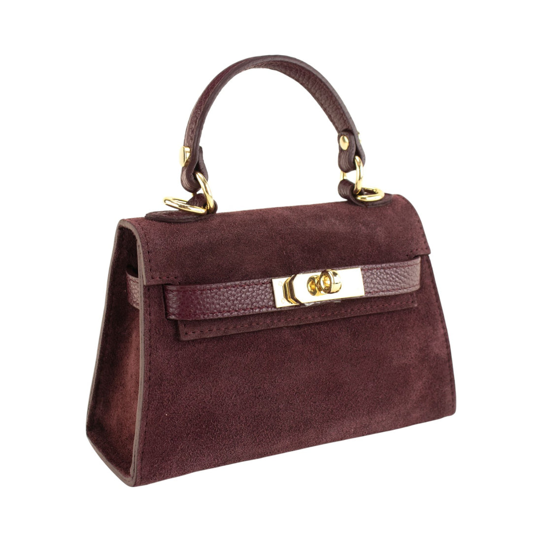 Bolso en Piel Pregato mini Latenza Ante Burdeos