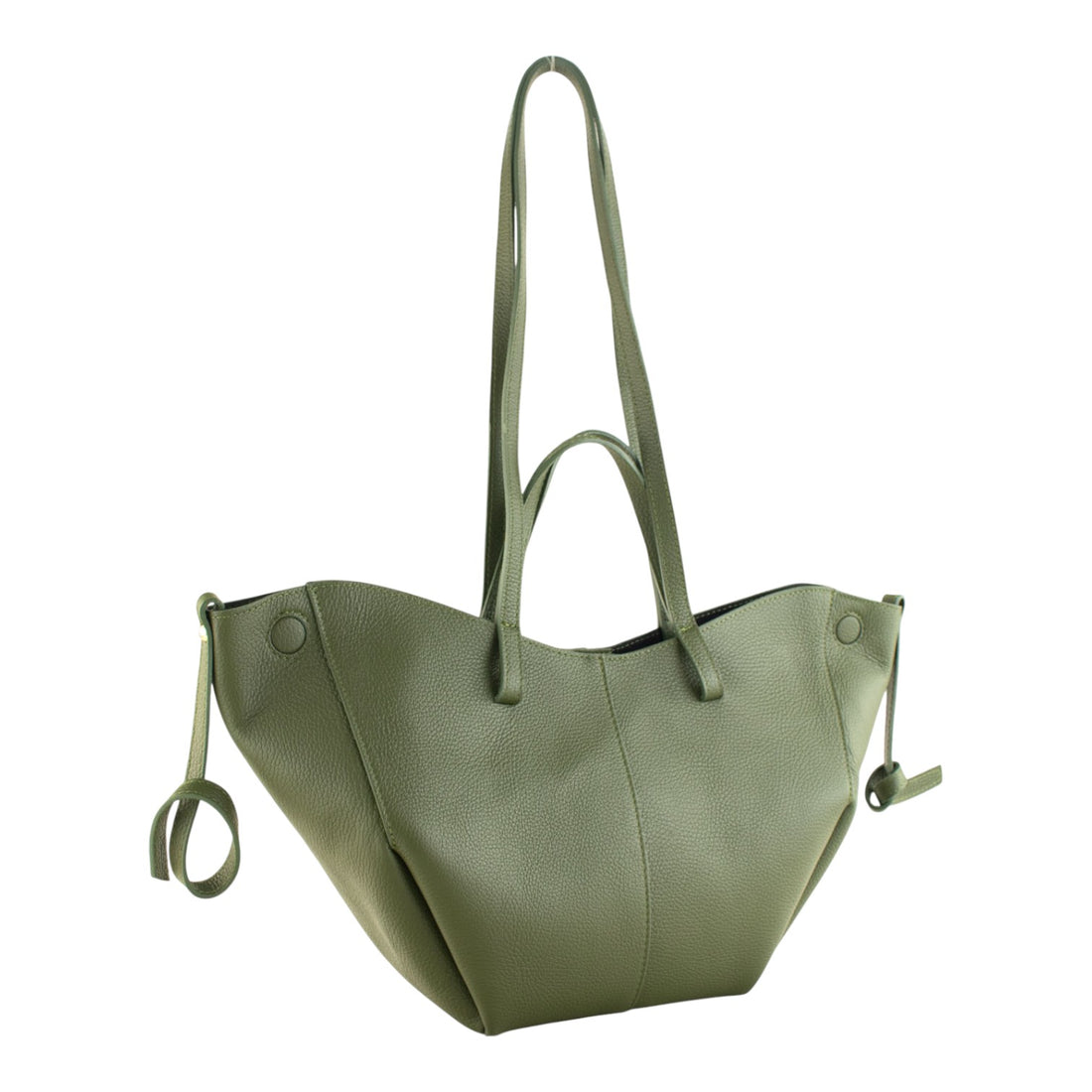 Bolso shopper Piel Pregato Venetto Verde oliva Soft