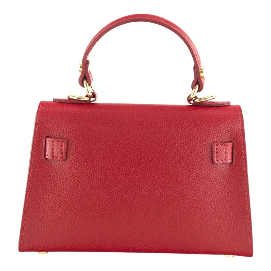 Bolso en Piel Pregato mini Latenza Rojo oscuro