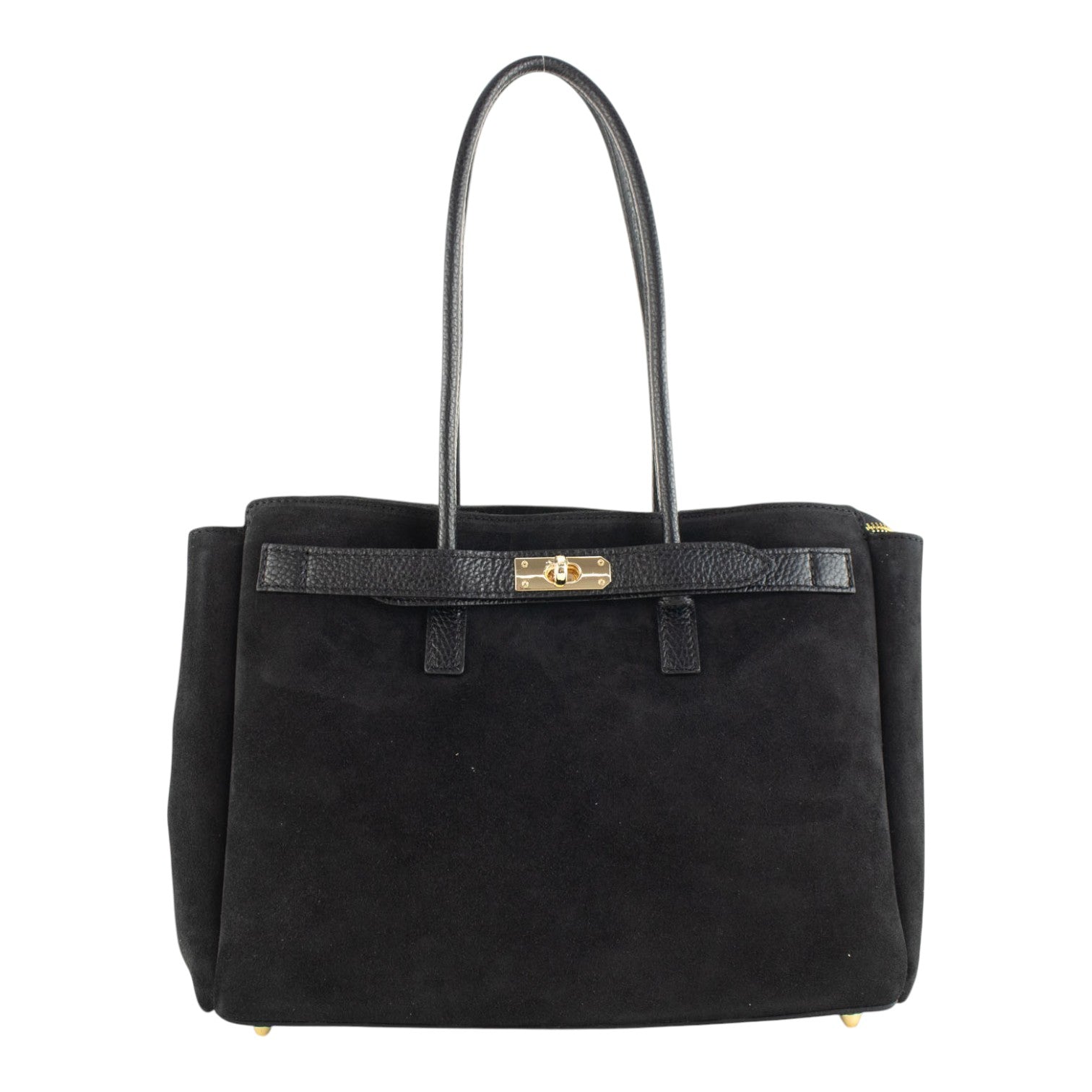 Bolso de Piel Pregato Roma Negro