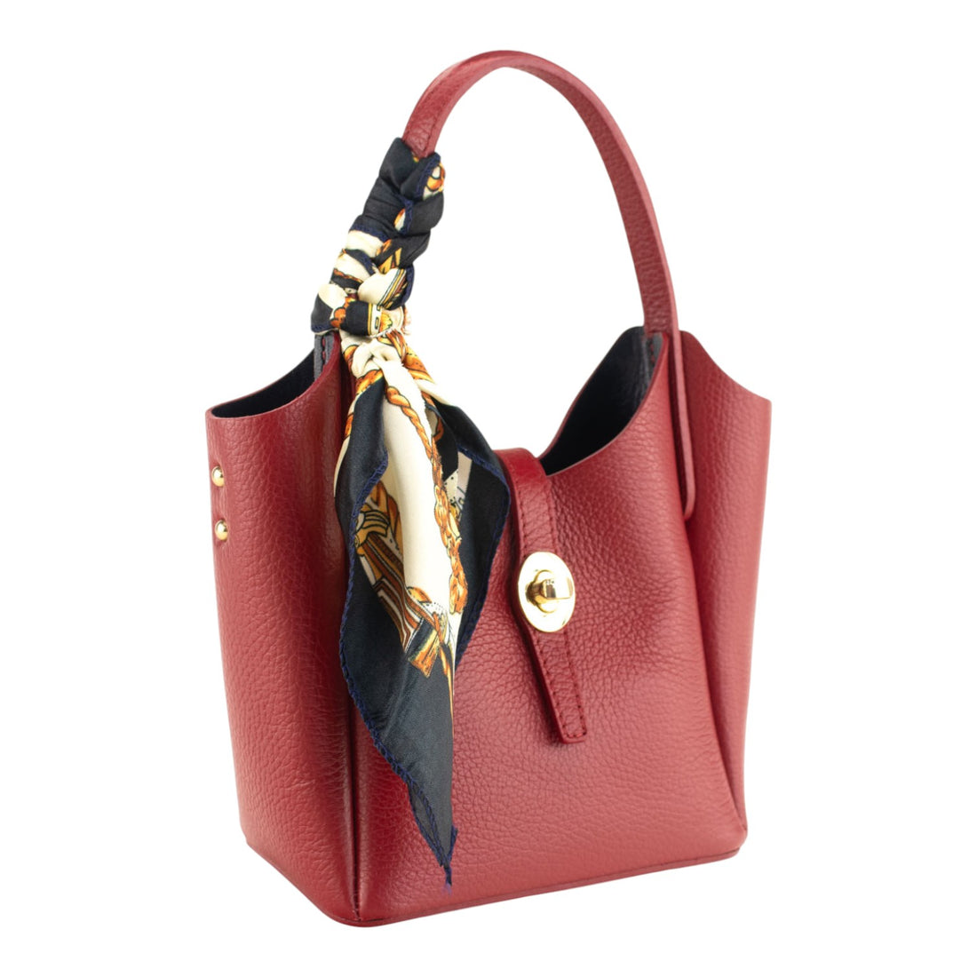 Bolso de Piel Pregato Carina Rojo