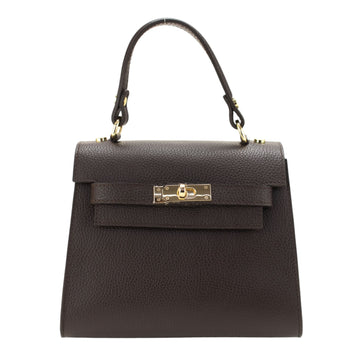 Bolso en Piel Pregato Latenza Chocolate