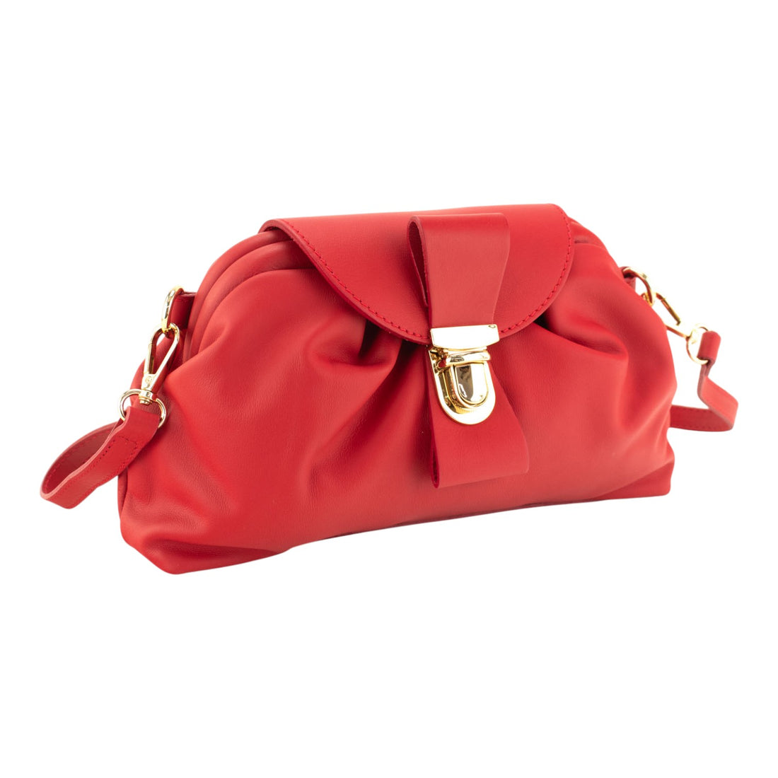 Bolso en Piel Pregato Dolce Rojo
