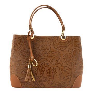 Bolso en piel Pregato Eleganza Grabado Cuero