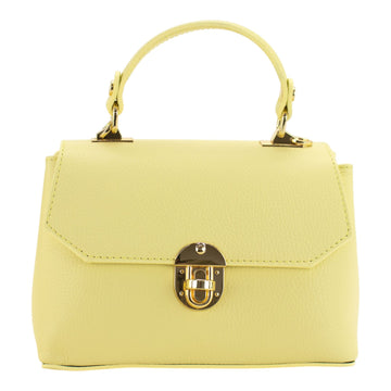 Bolso en Piel Pregato Carezza Amarillo mantequilla