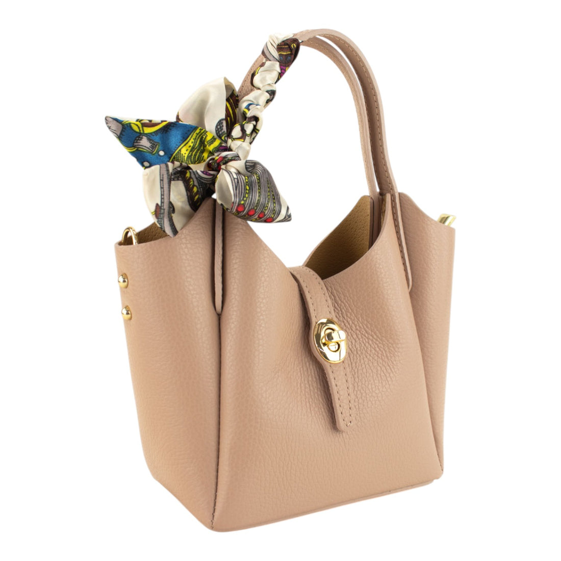 Bolso de Piel Pregato Carina Nude