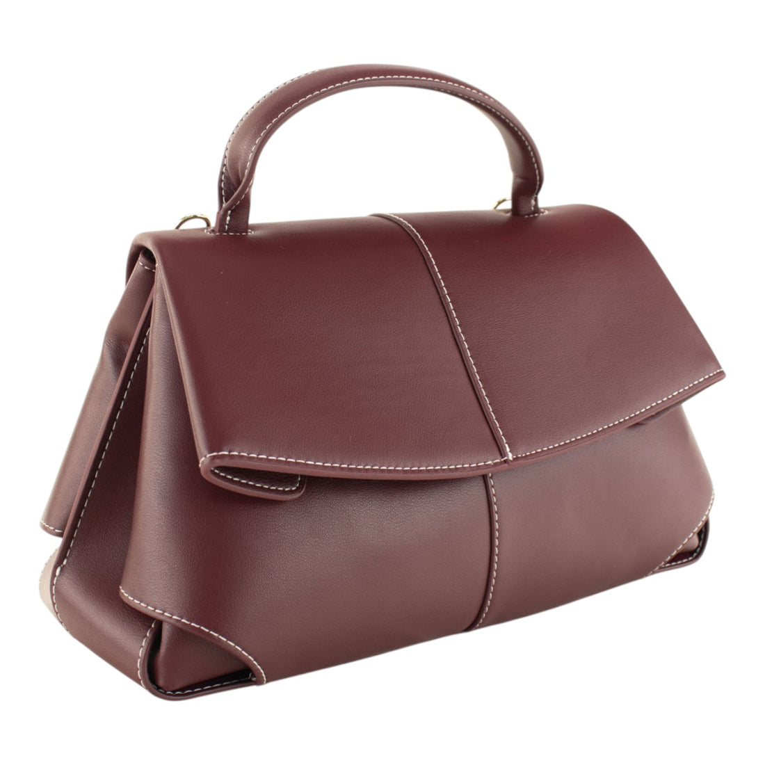 Bolso en piel Pregato Atelier Luxe Burdeos