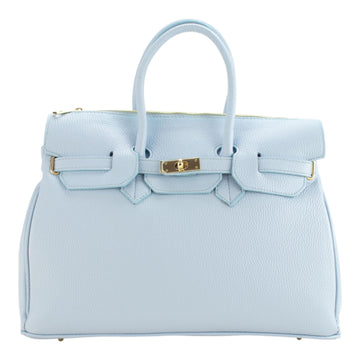 Bolso de Piel Pregato Juliette Azul cielo