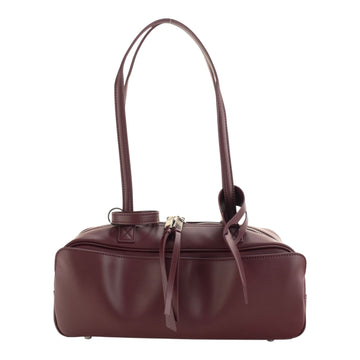 Bolso en Piel Pregato Veloura Burdeos