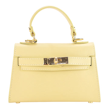 Bolso en Piel Pregato mini Latenza Mantequilla