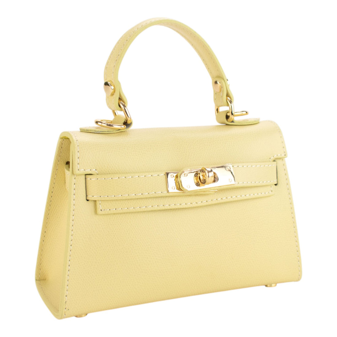 Bolso en Piel Pregato mini Latenza Mantequilla
