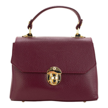 Bolso en Piel Pregato Carezza Burdeos