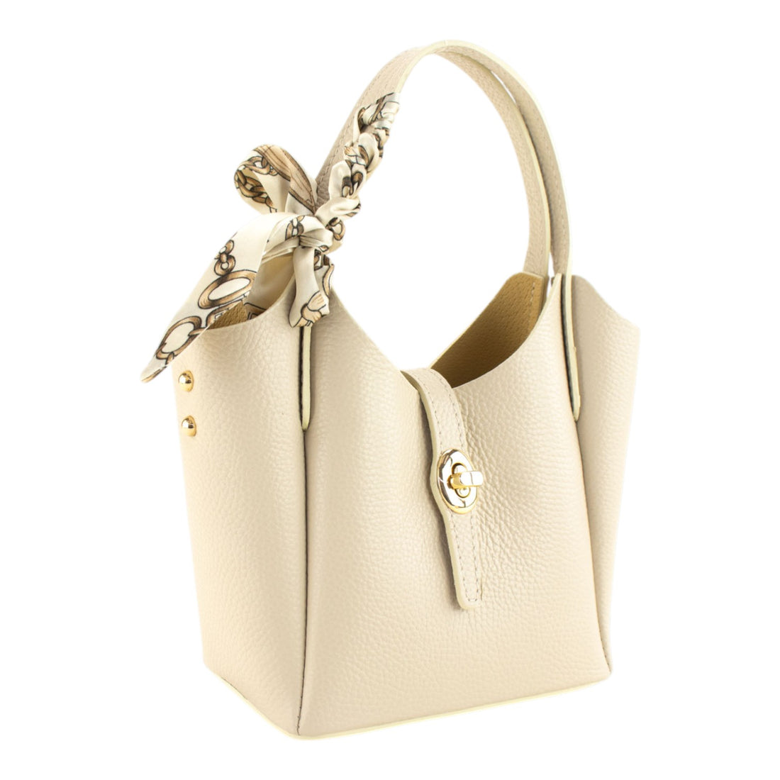 Bolso de Piel Pregato Carina Beige