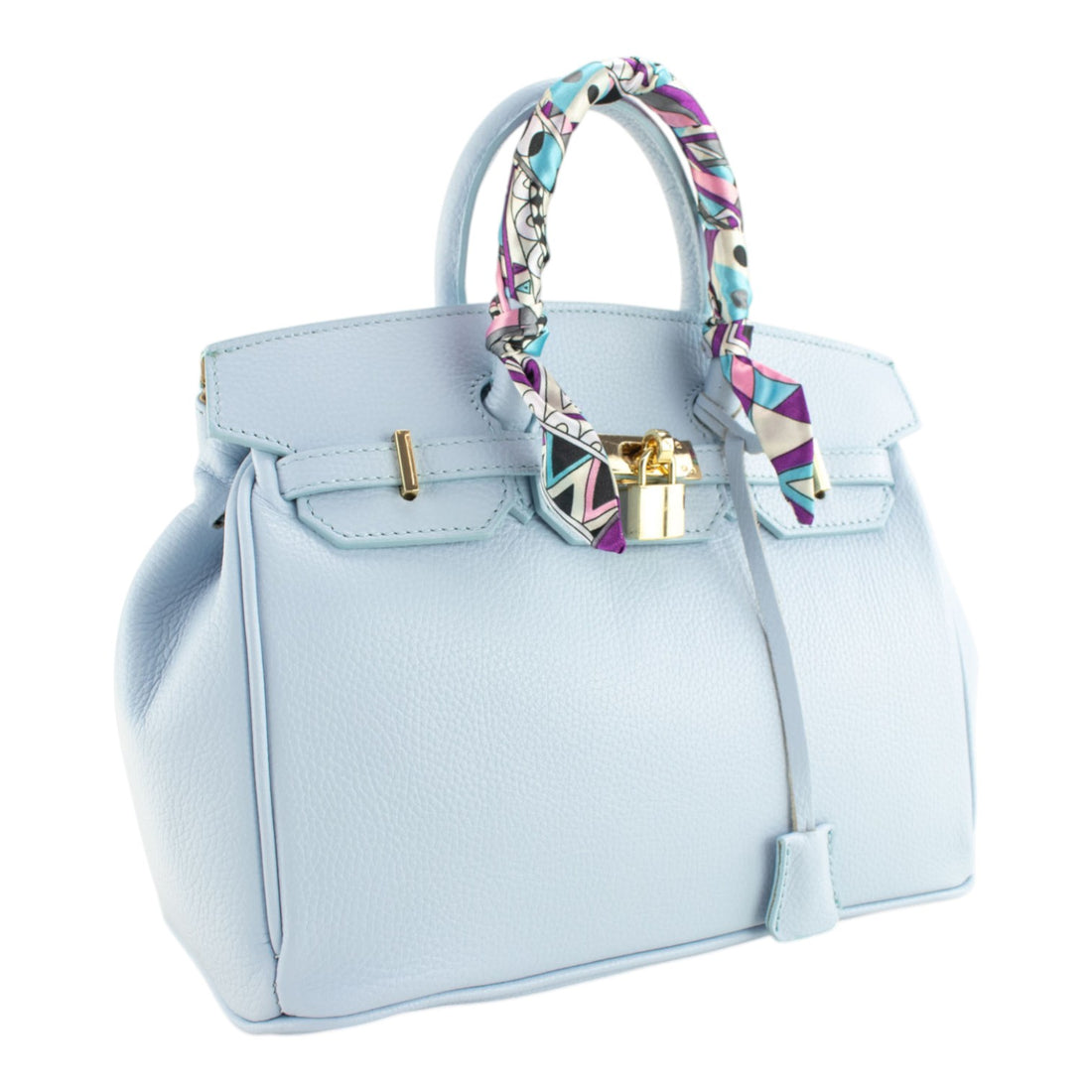 Bolso de mano Pregato Verona Azul claro