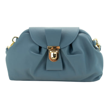 Bolso en Piel Pregato Dolce Azul Jeans