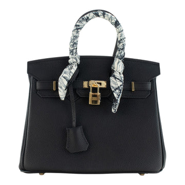 Bolso de mano Pregato Verona Gold Negro · 25cm