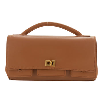 Bolso en piel Pregato Grace Camel