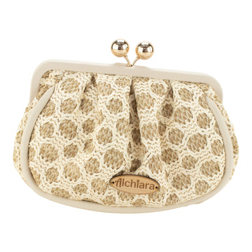Bolso clutch Alchiara Selene Beige