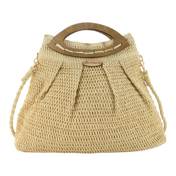 Bolso asa Alchiara Gaia Beige