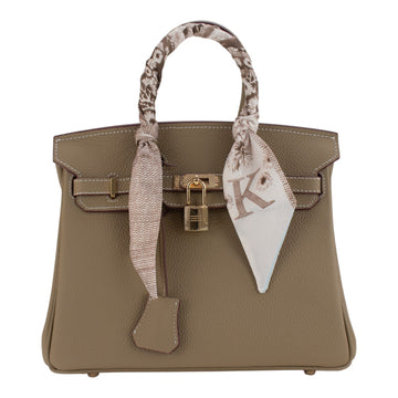 Bolso de mano Pregato Verona Gold Taupe claro · 25cm