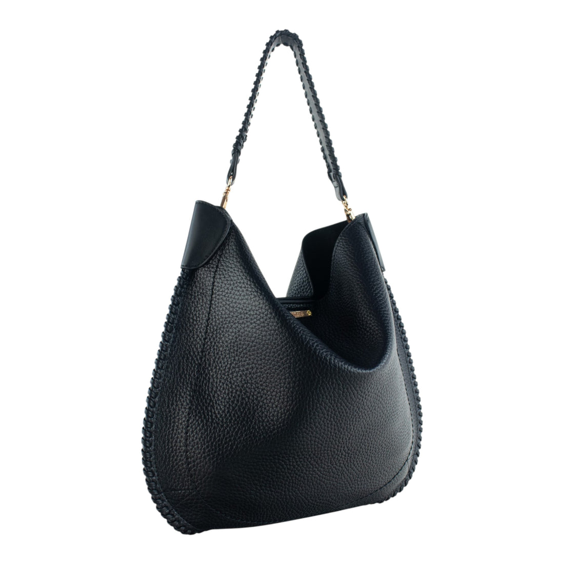 Bolso hobo Alchiara Camelia Negro