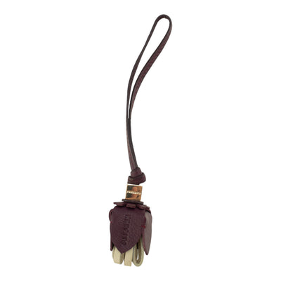 Charm para bolso Pregato Flor bicolor Burdeos y Beige