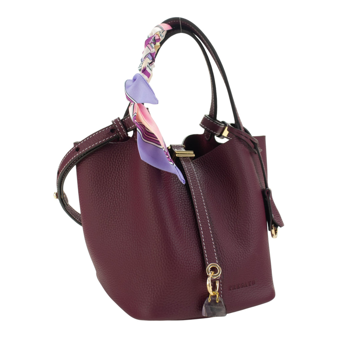 Bolso de mano Pregato Torino Burdeos