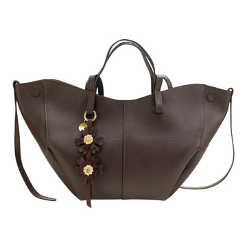 Bolso shopper de Piel Pregato Venetto Soft Floral Chocolate