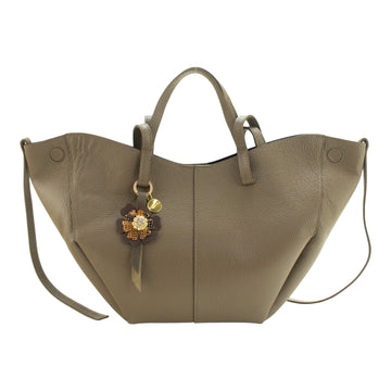 Bolso shopper Piel Pregato Venetto Flower Taupe Soft