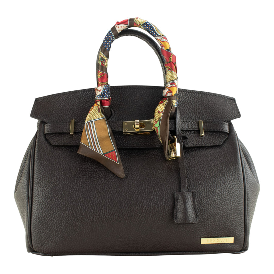Bolso de mano Pregato Verona Chocolate oscuro