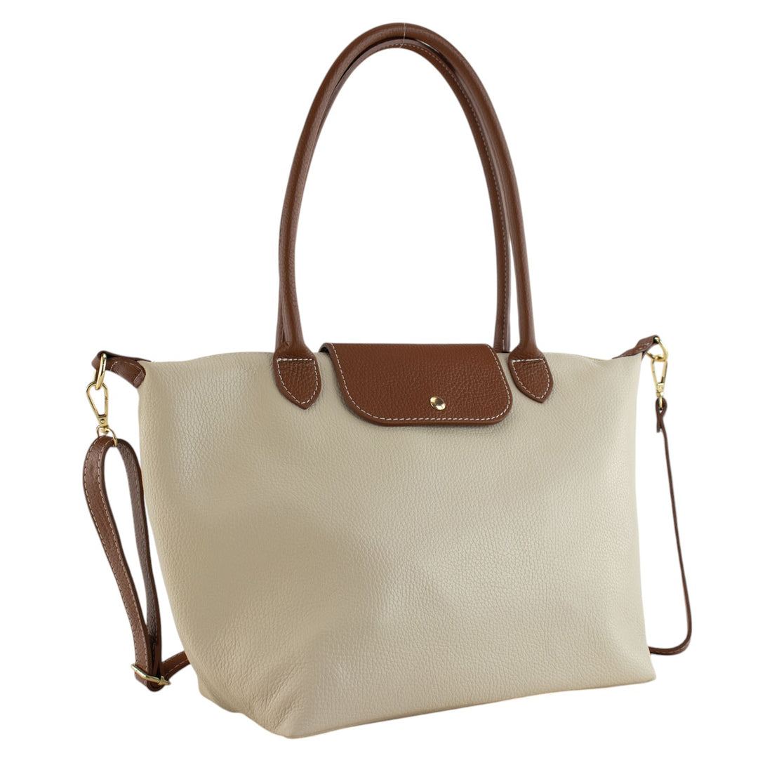 Bolso de Piel Pregato Allure Beige