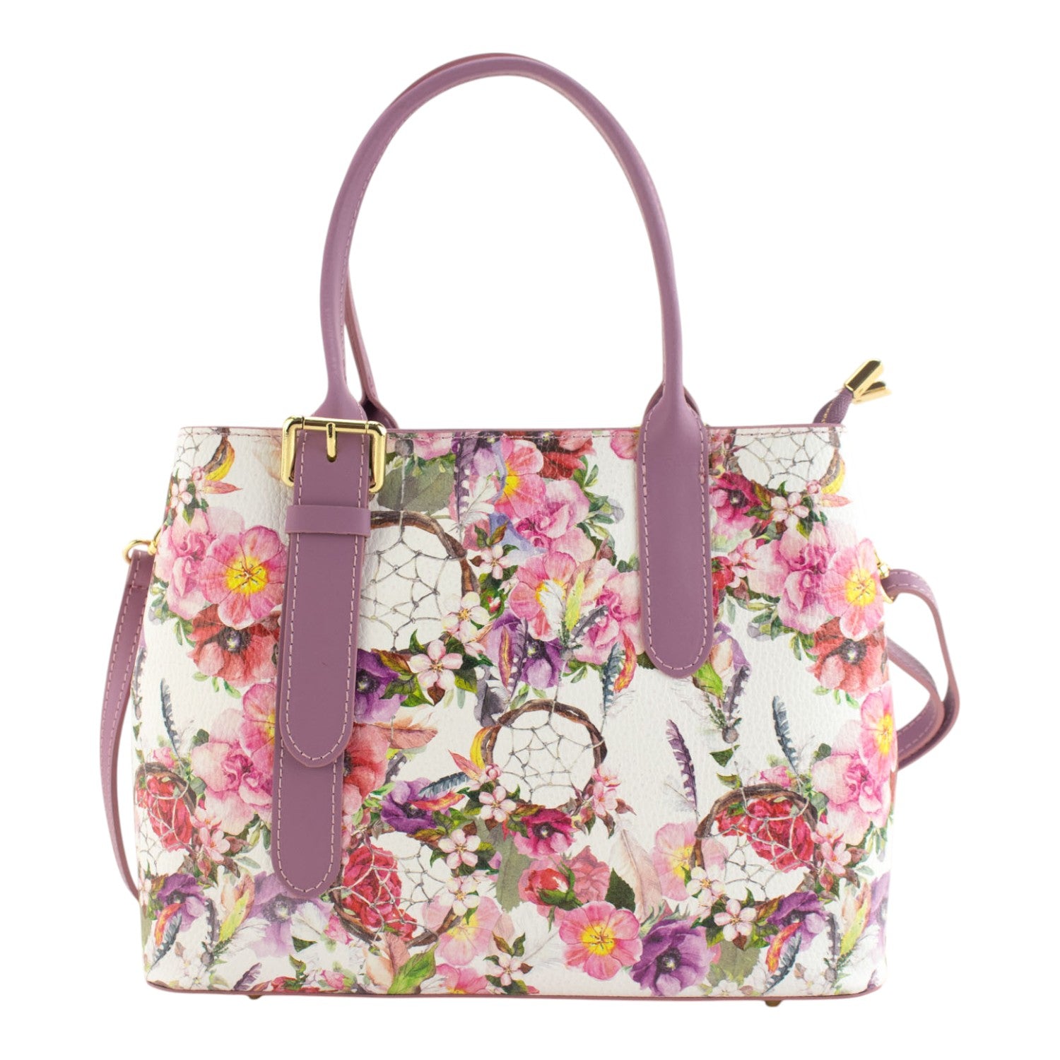 Bolso de mano Piel Pregato Serena Atrapasueños Rosa