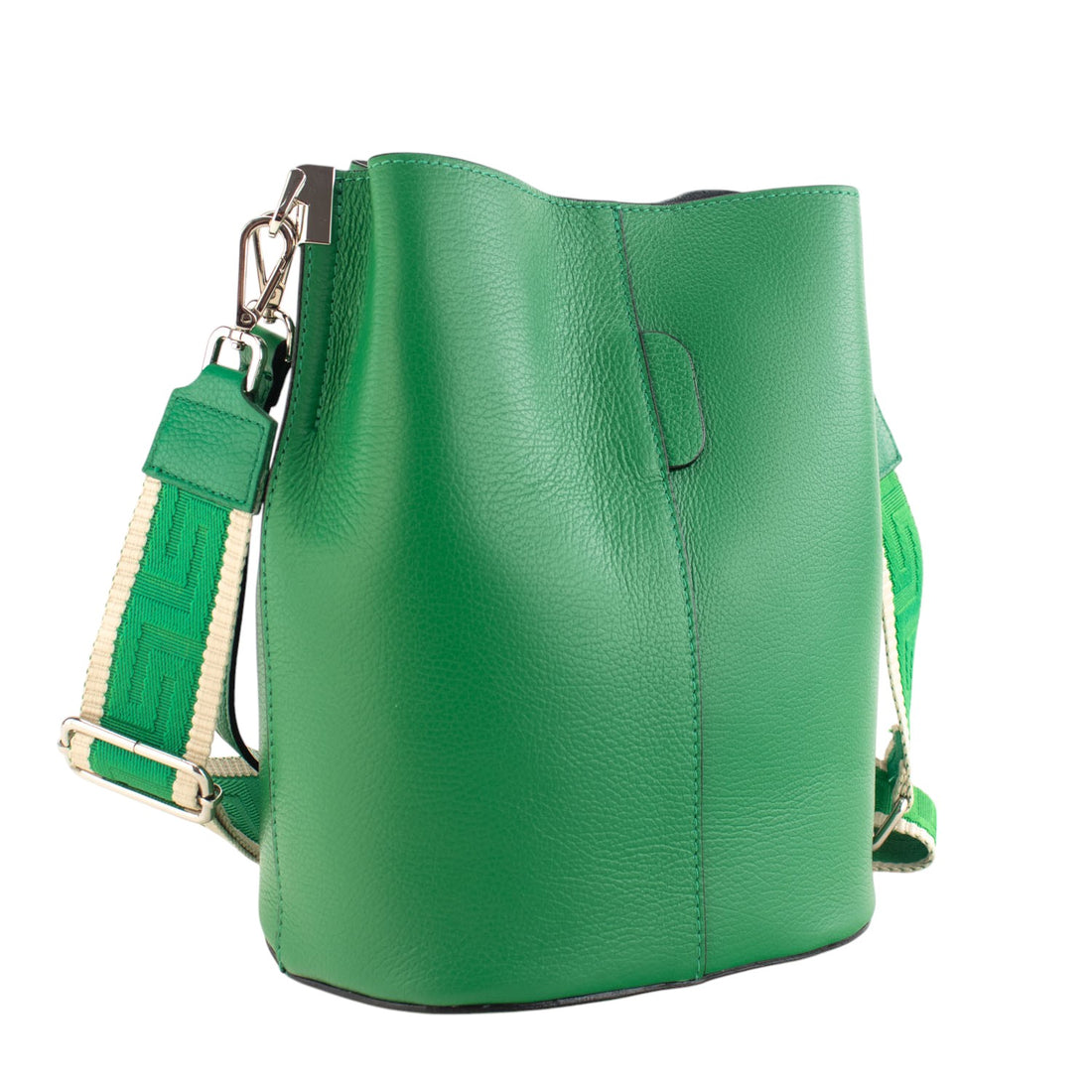 Bandolera Piel Pregato Secchio Verde Pasto