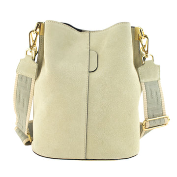 Bandolera Piel Pregato Secchio Peach Nociola