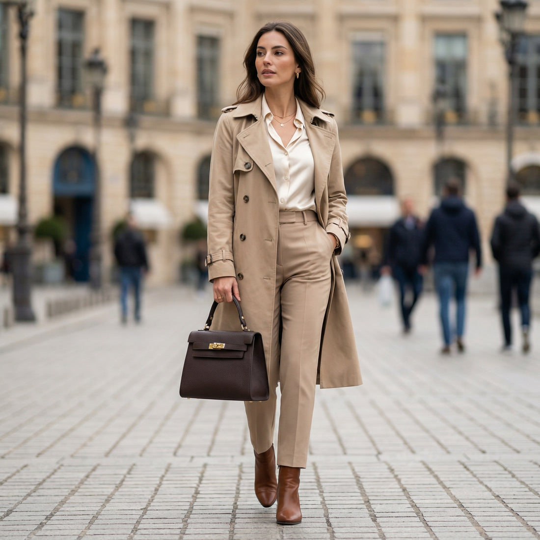 Bolso en Piel Pregato Latenza Chocolate