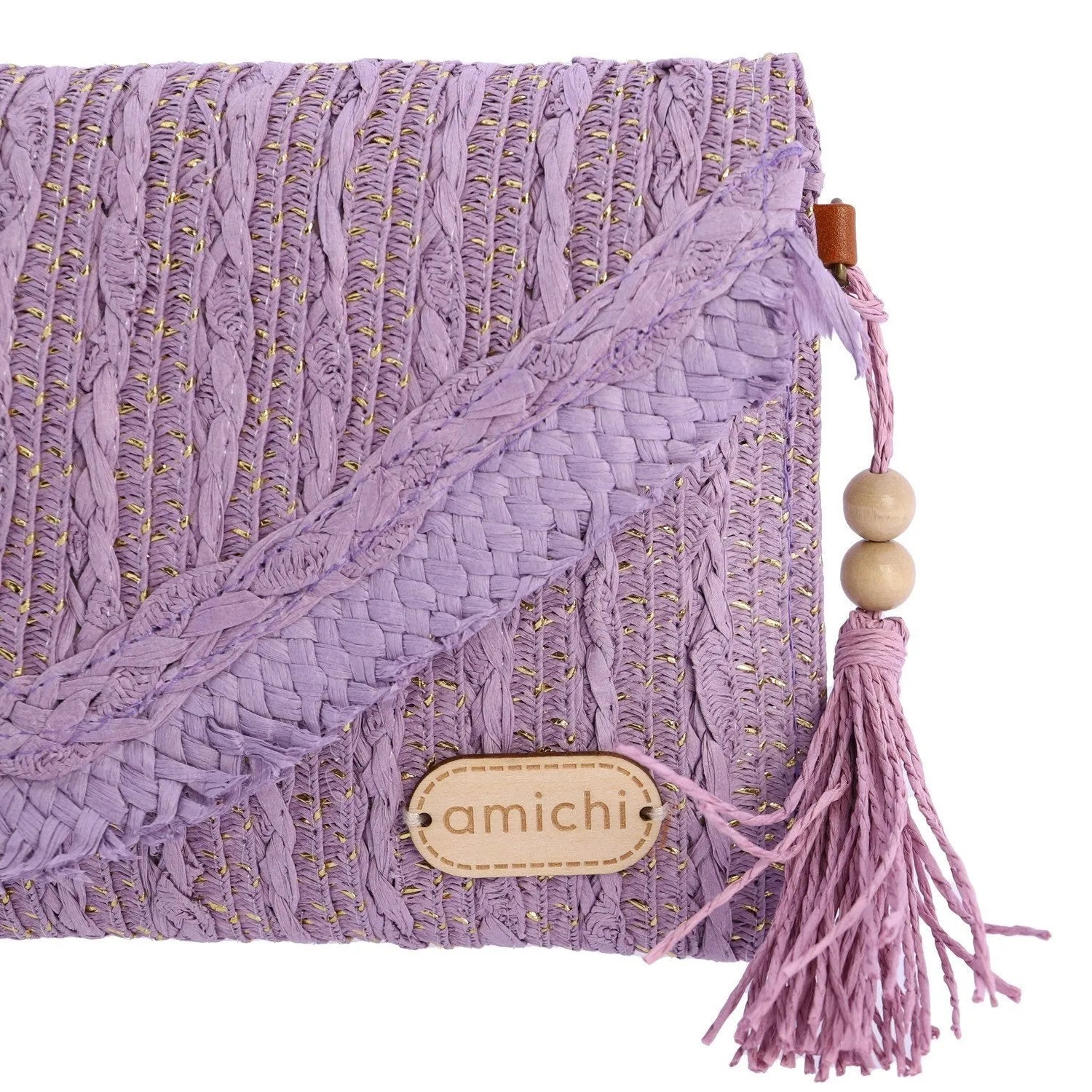 Bandolera clutch rafia Amichi Fosi - KimondoShop