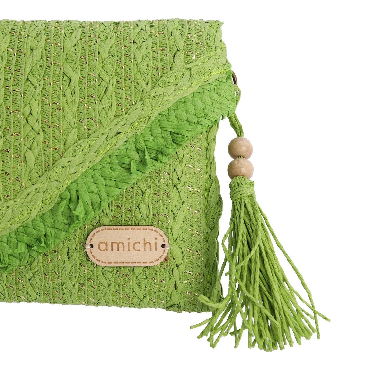 Bandolera clutch rafia Amichi Fosi - KimondoShop