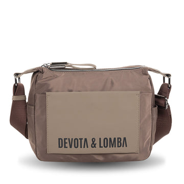 Bandolera doble Devota & Lomba Viber Taupe - KimondoShop