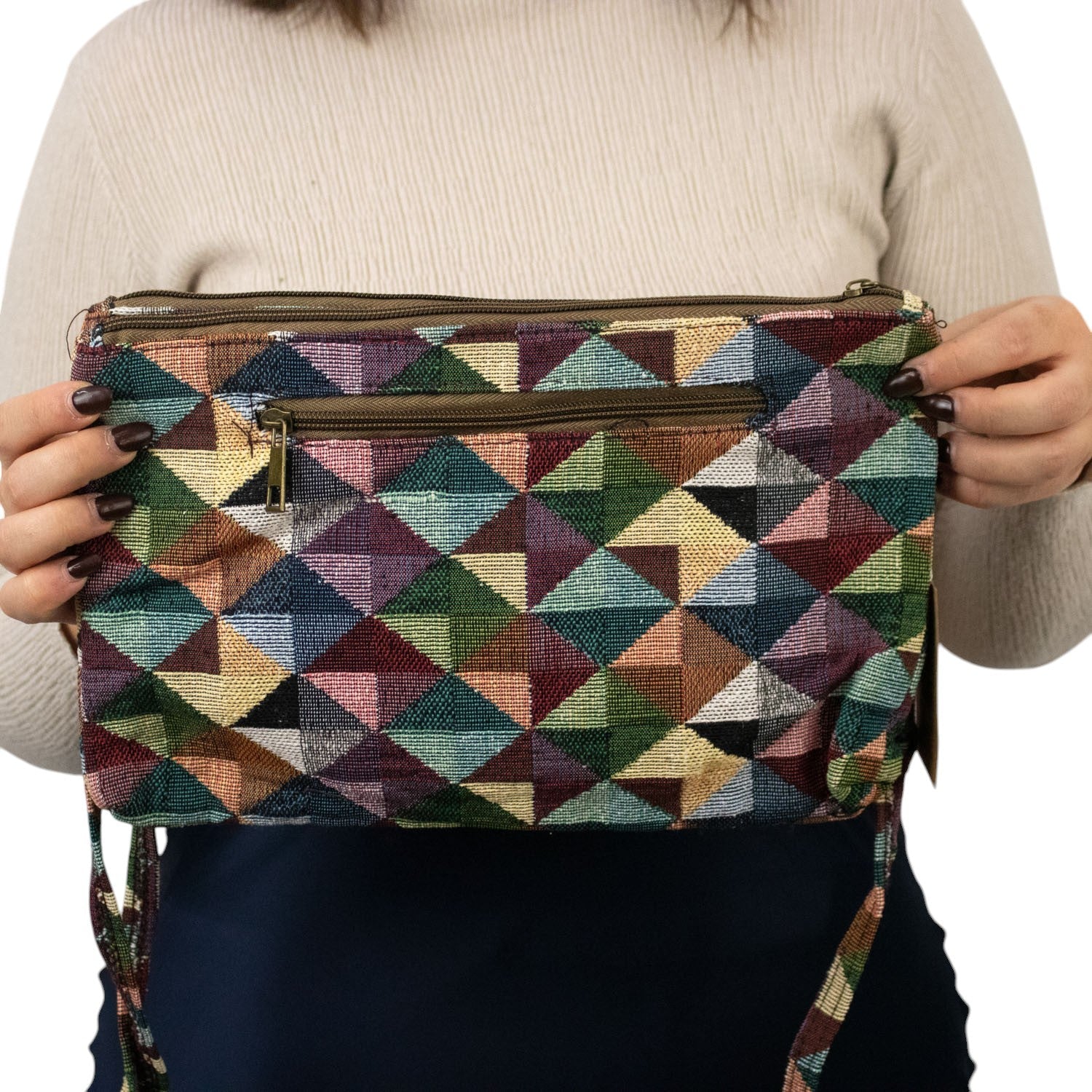 Bandolera doble La Matilda Triangulos - KimondoShop