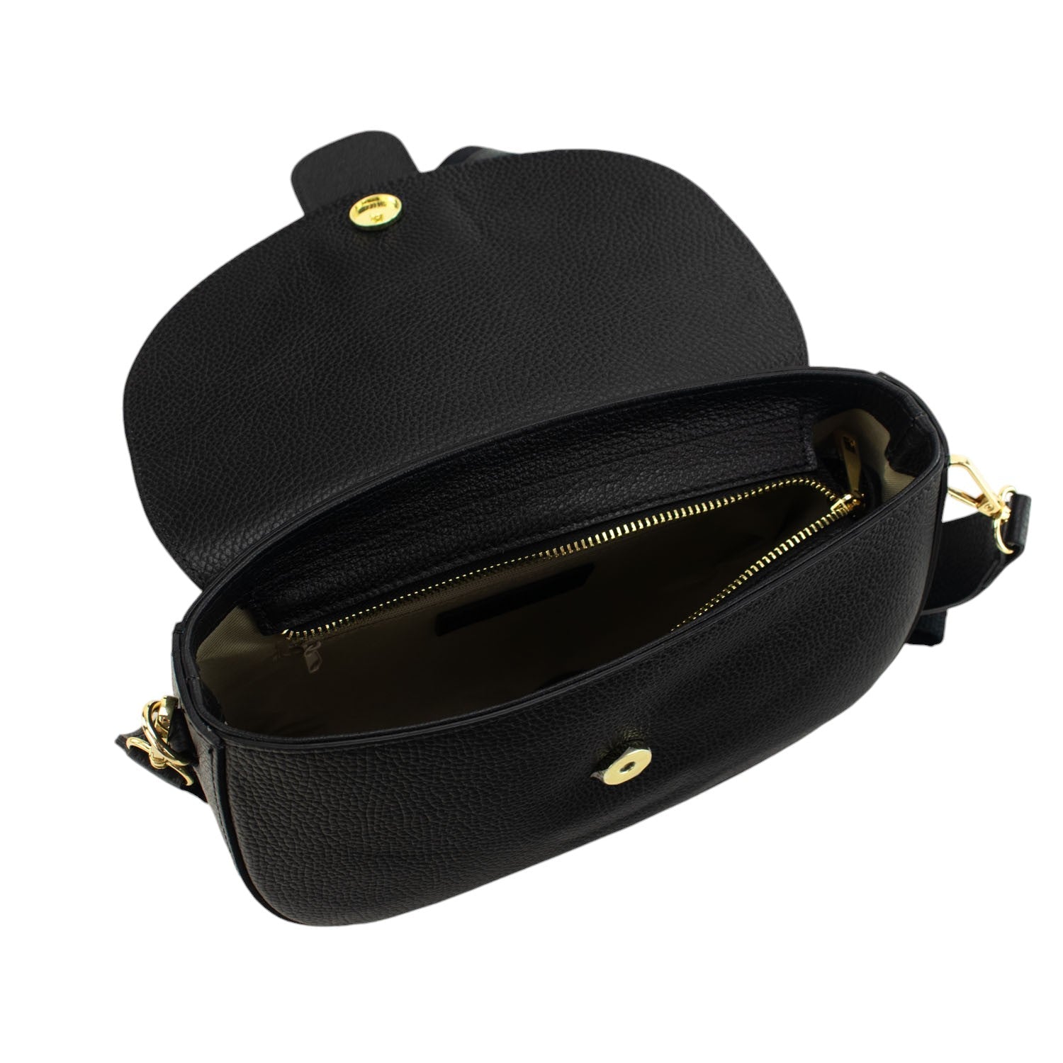 Bandolera Piel Pregato Aria Negro - KimondoShop