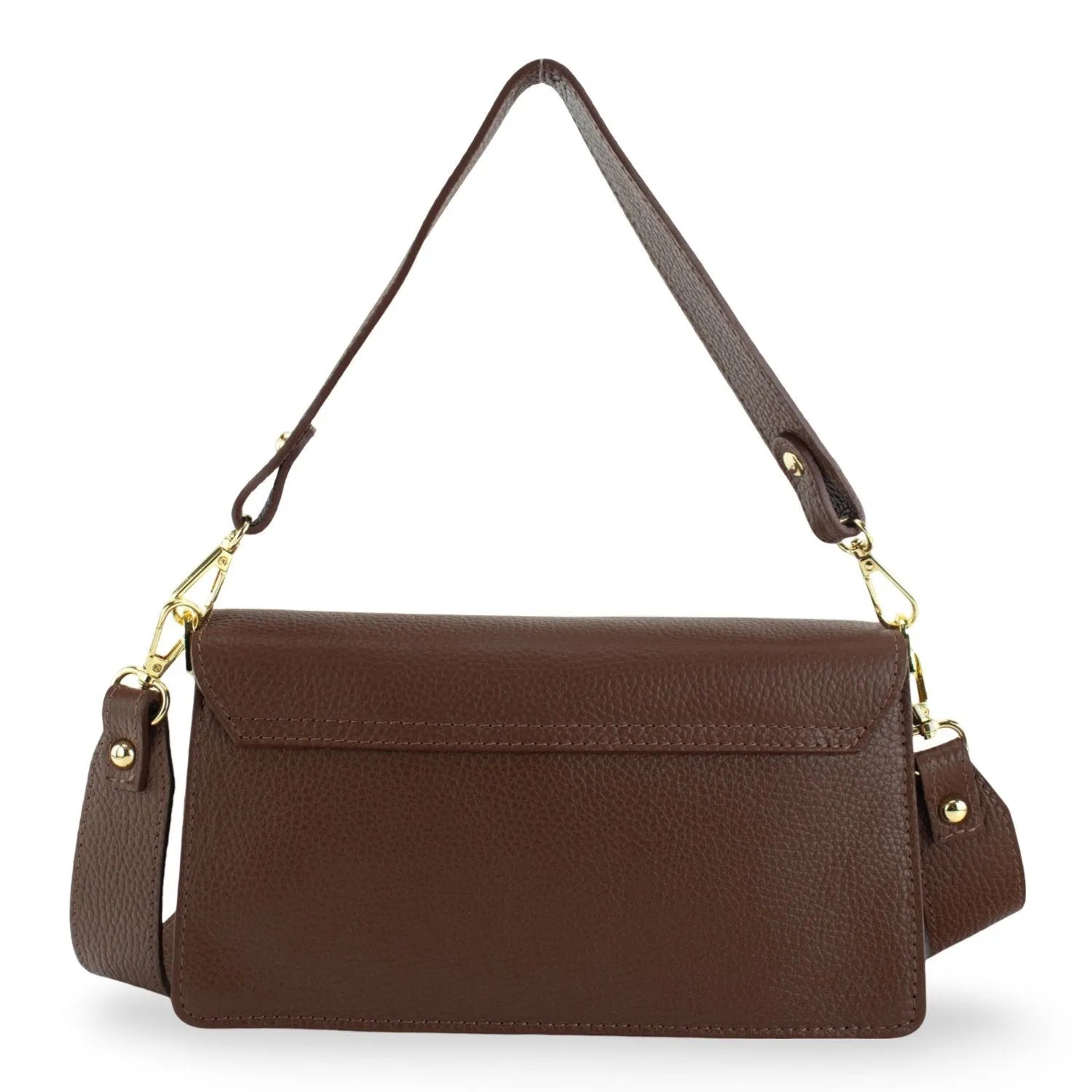 Bandolera Piel Pregato Fíbula Marrón - KimondoShop